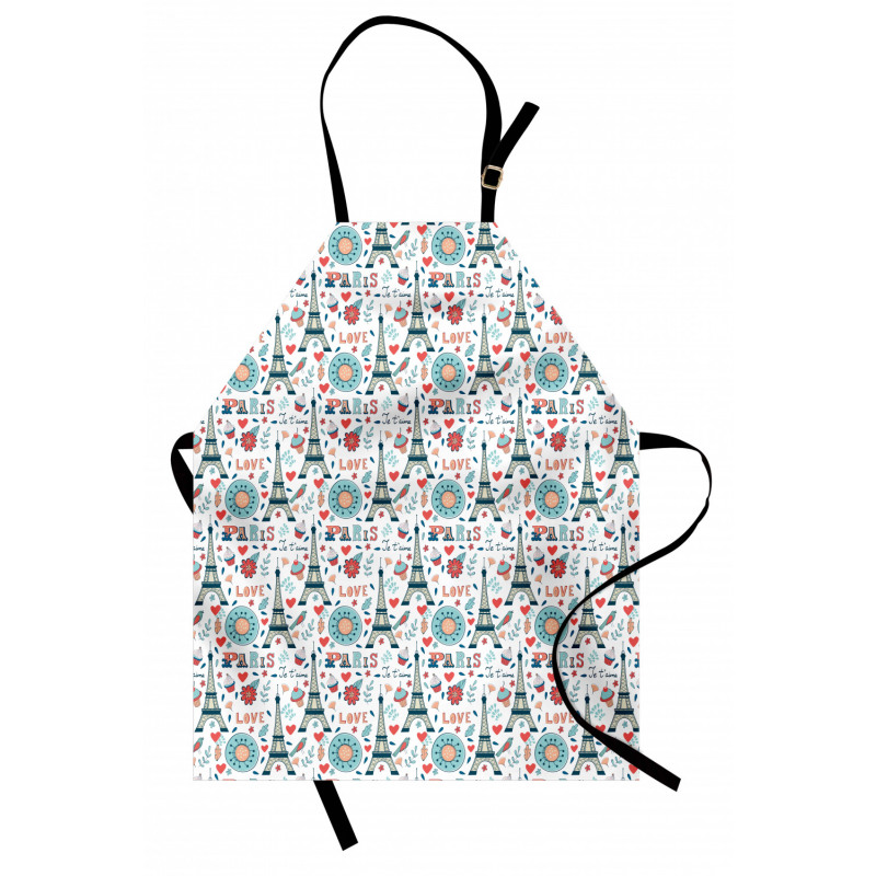 Retro Spring Je`Taime Apron