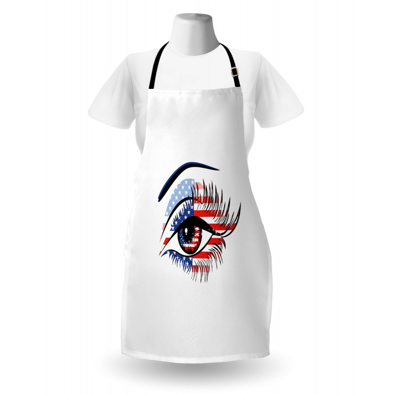 USA Flag Female Eye Apron