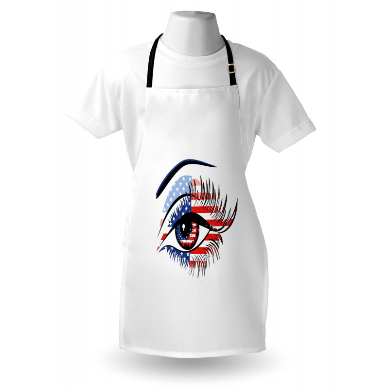 USA Flag Female Eye Apron