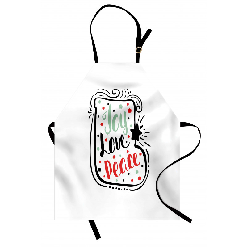 Abstract Christmas Sock Apron