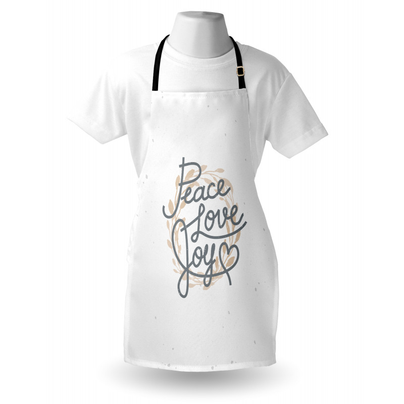 Lettering Love Joy Words Apron