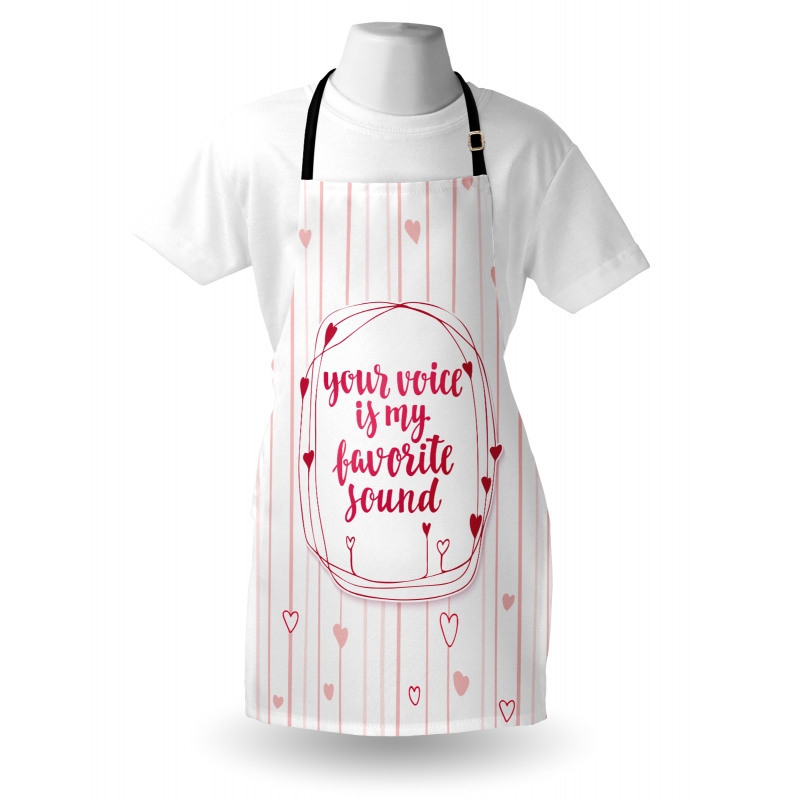 Hearts Lines Romantic Apron