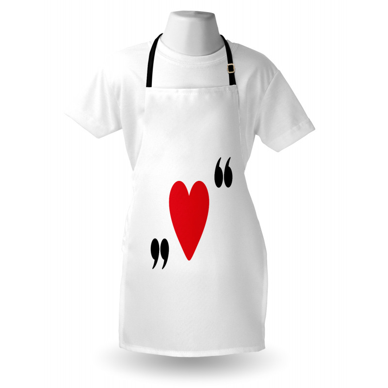 Red Simple Heart Apron