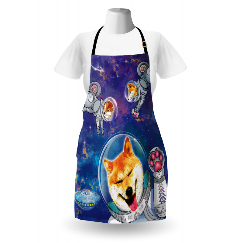 Astronaut Shibas in Space Apron