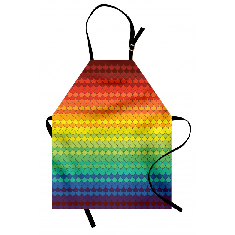 Colorful Rainbow Scale Apron