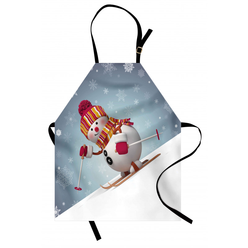 Skiing 3D Style Winter Apron