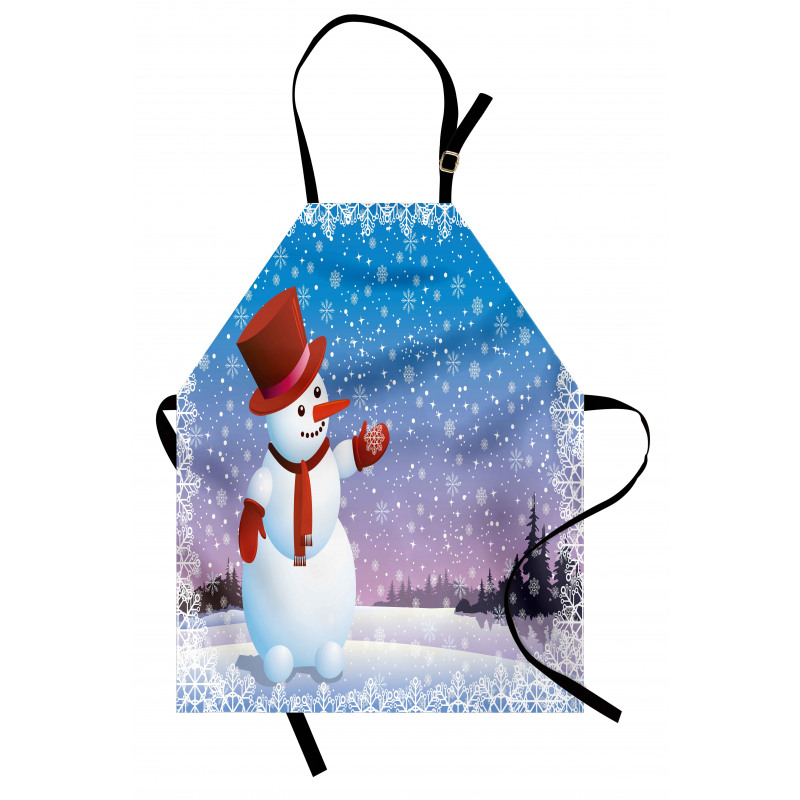 Happy Cartoon Snowfall Apron