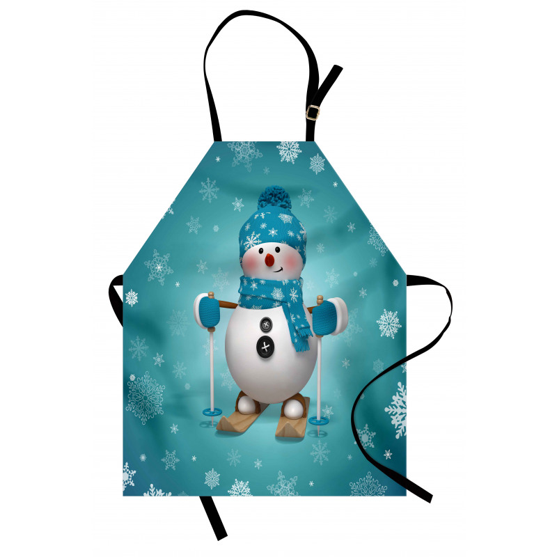 Skiing Snowflakes Fun Apron