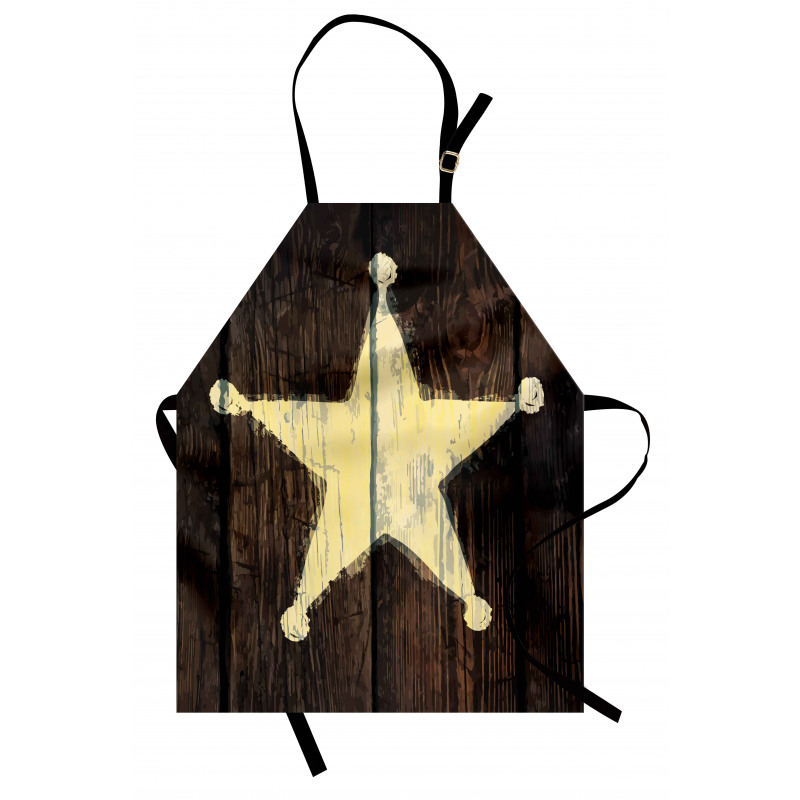 Rustic Wooden Lone Star Apron