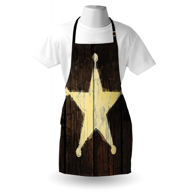 Rustic Wooden Lone Star Apron