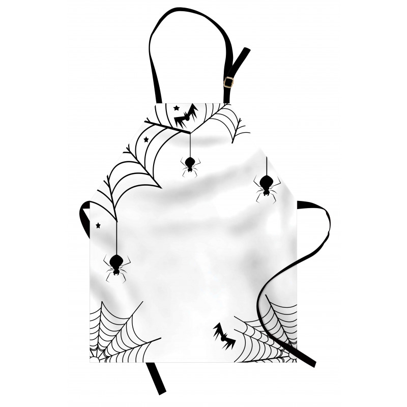 Spiders Bats Cobweb Apron