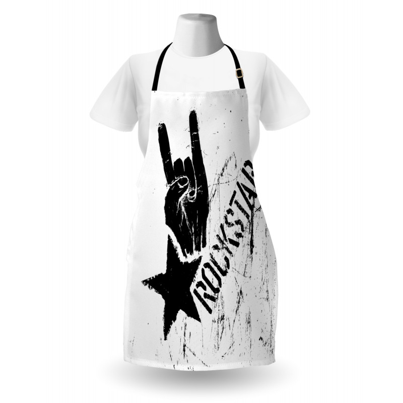 Grunge Effect Hand Star Apron