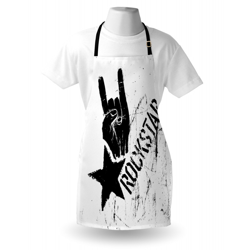 Grunge Effect Hand Star Apron