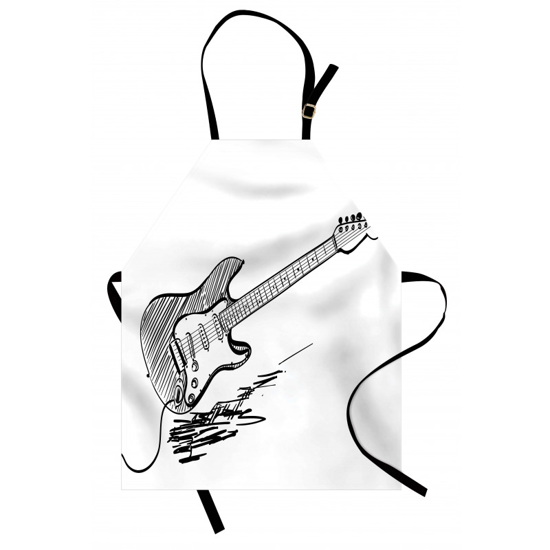 Rock Music Sketch Art Apron