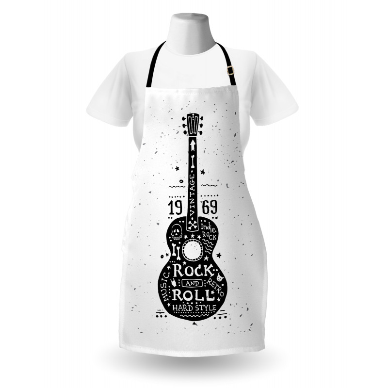 Grunge Look Rock 'n' Roll Apron