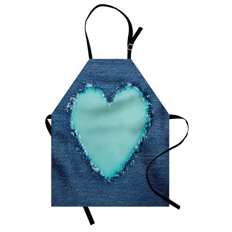 Denim Heart Love Apron