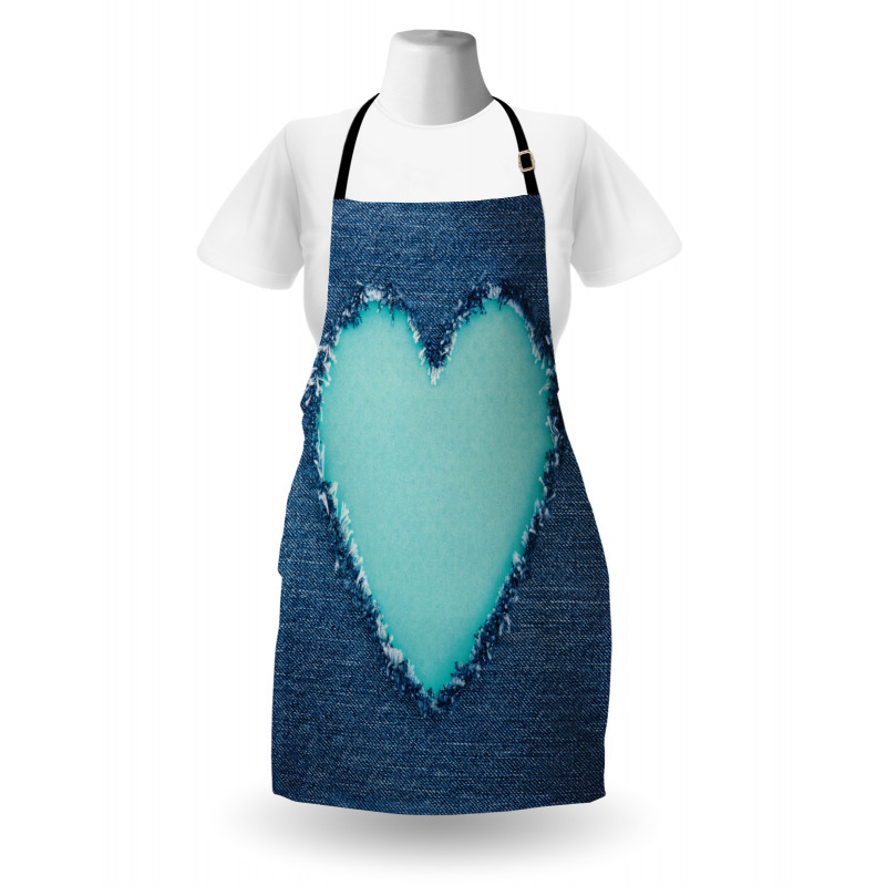 Denim Heart Love Apron