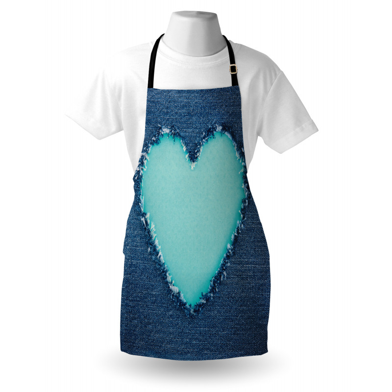 Denim Heart Love Apron