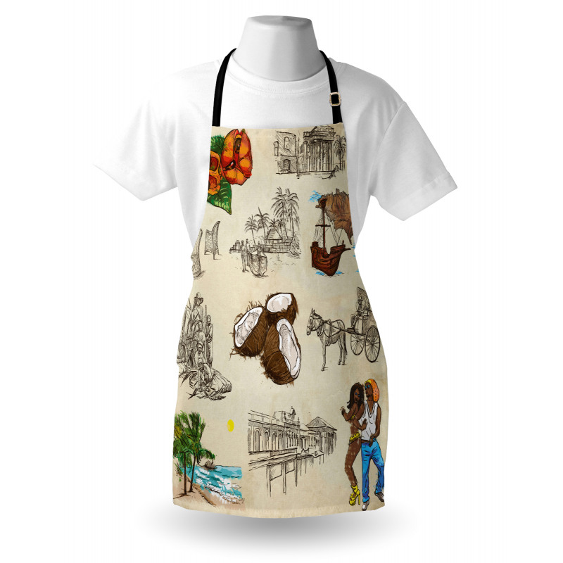 Vintage Dancing Couple Apron