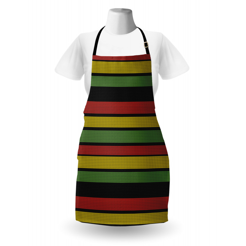 Knitted Rasta Lines Apron