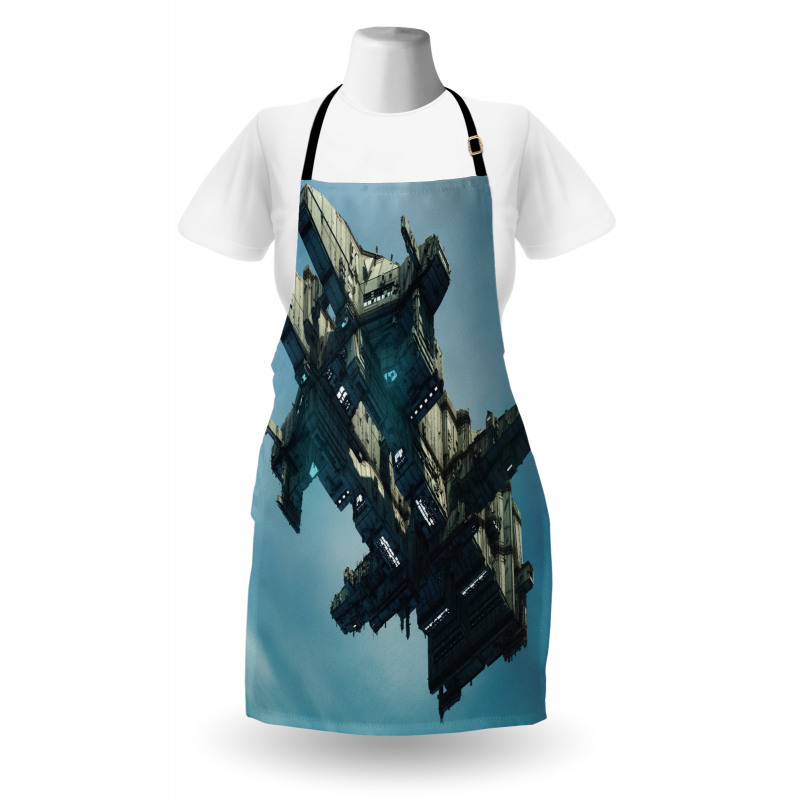 Sci Fi Alien Ship UFO Apron