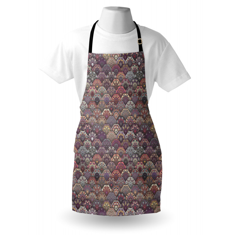 Retro Ornate Mandala Apron