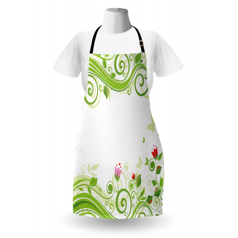 Blossoming Stripes Apron