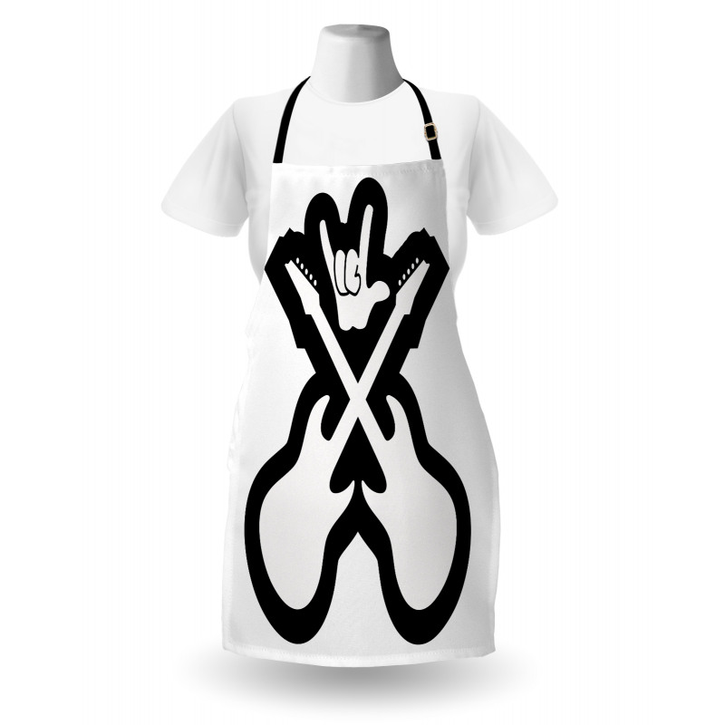 Guitars Hand Sign Apron