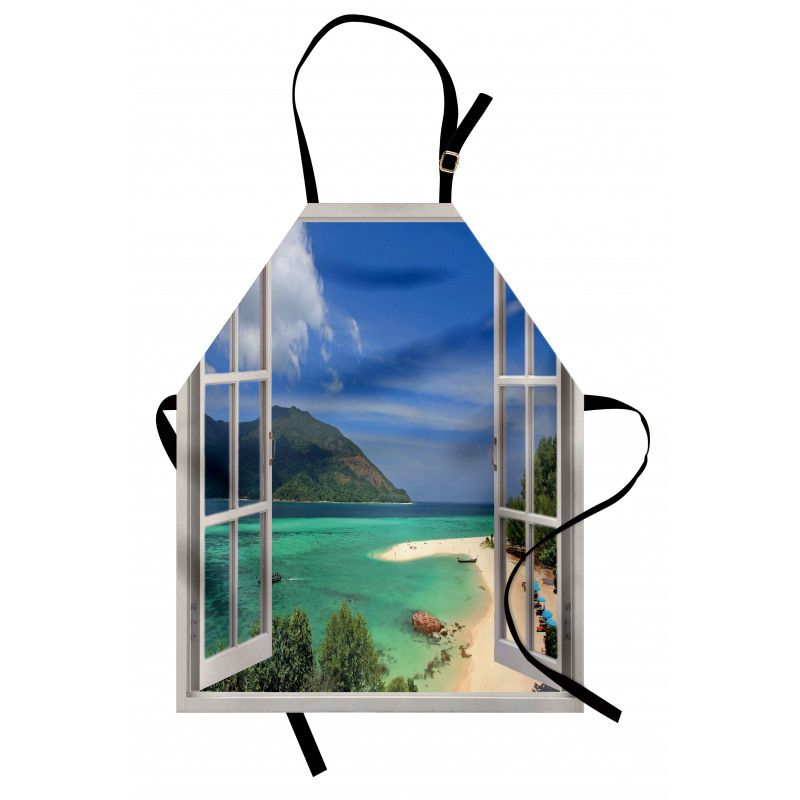 Tropic Scene in Window Apron