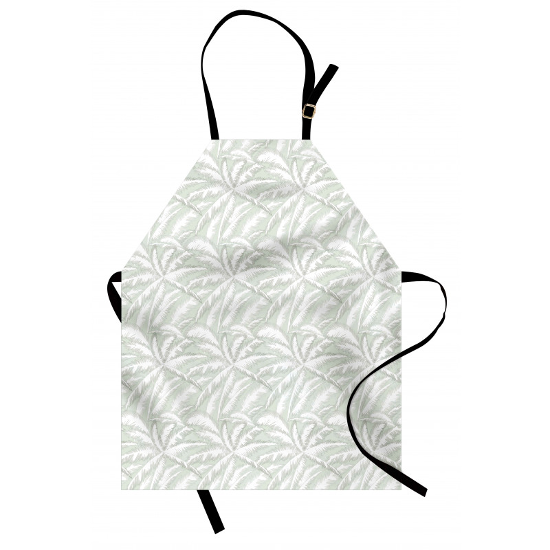 Abstract Pale Leafage Apron