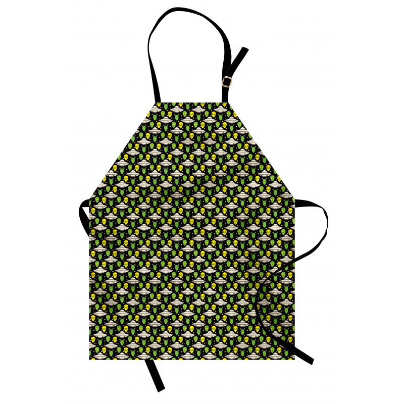 UFO Portrait Space Crafts Apron