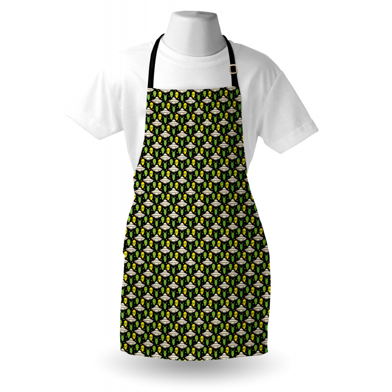 UFO Portrait Space Crafts Apron