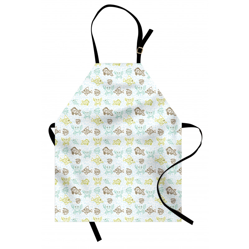 Exotic Aquarium Doodle Apron