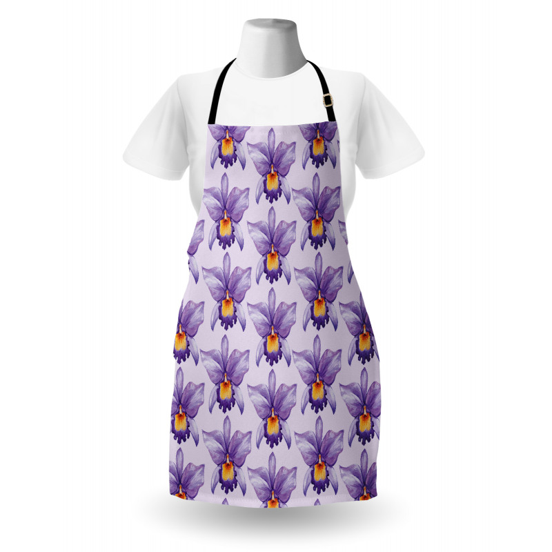 Tropical Orchid Flowers Apron