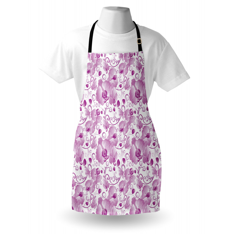 Ornate Floral Curly Leaf Apron