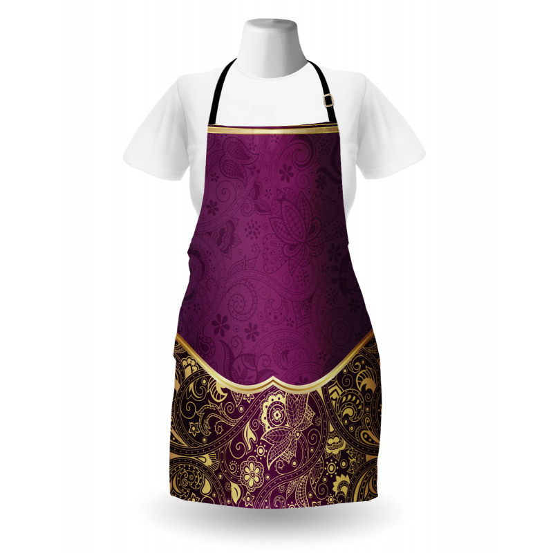 Oriental Floral Swirls Apron