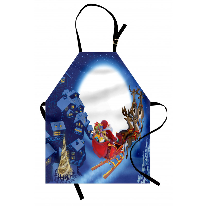 Reindeers in Night Sky Apron