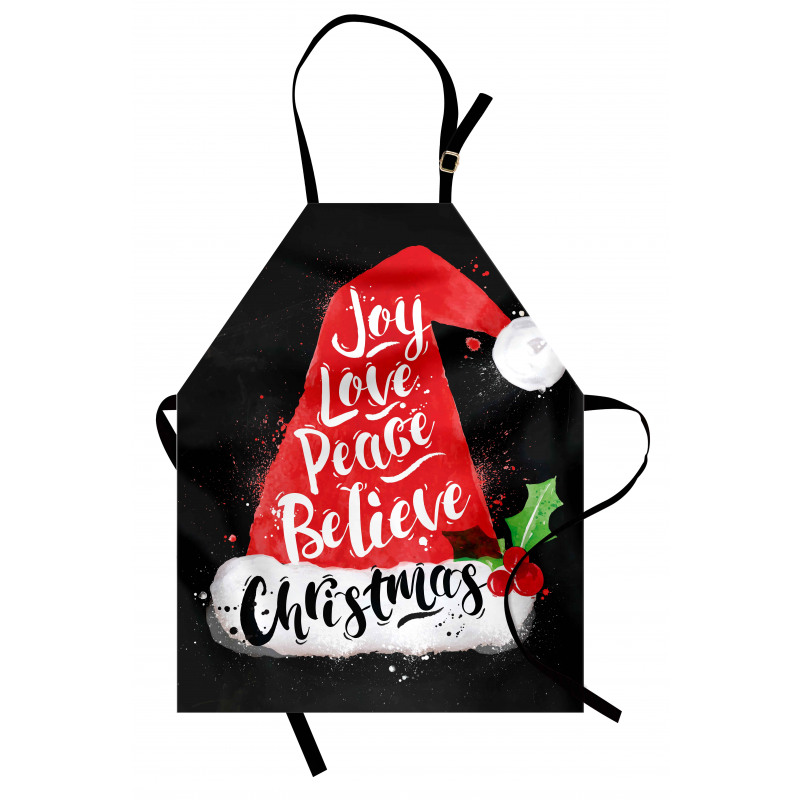 Xmas Hat with Lettering Apron