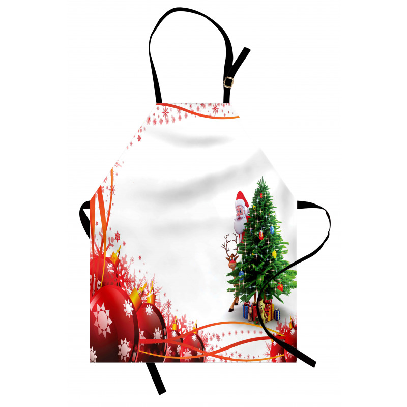 Red Balls Tree Apron