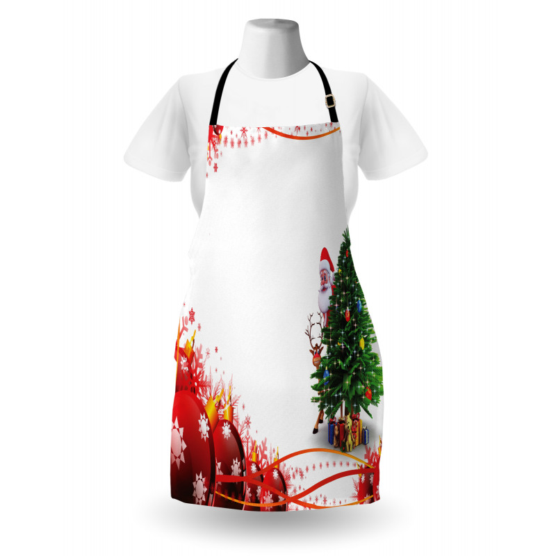 Red Balls Tree Apron