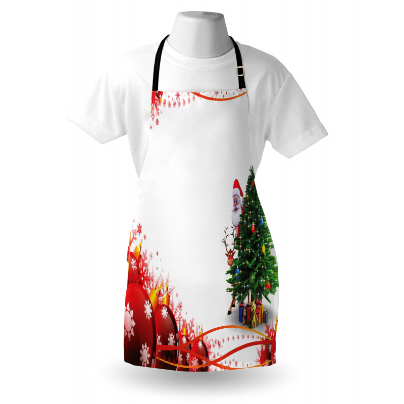 Red Balls Tree Apron