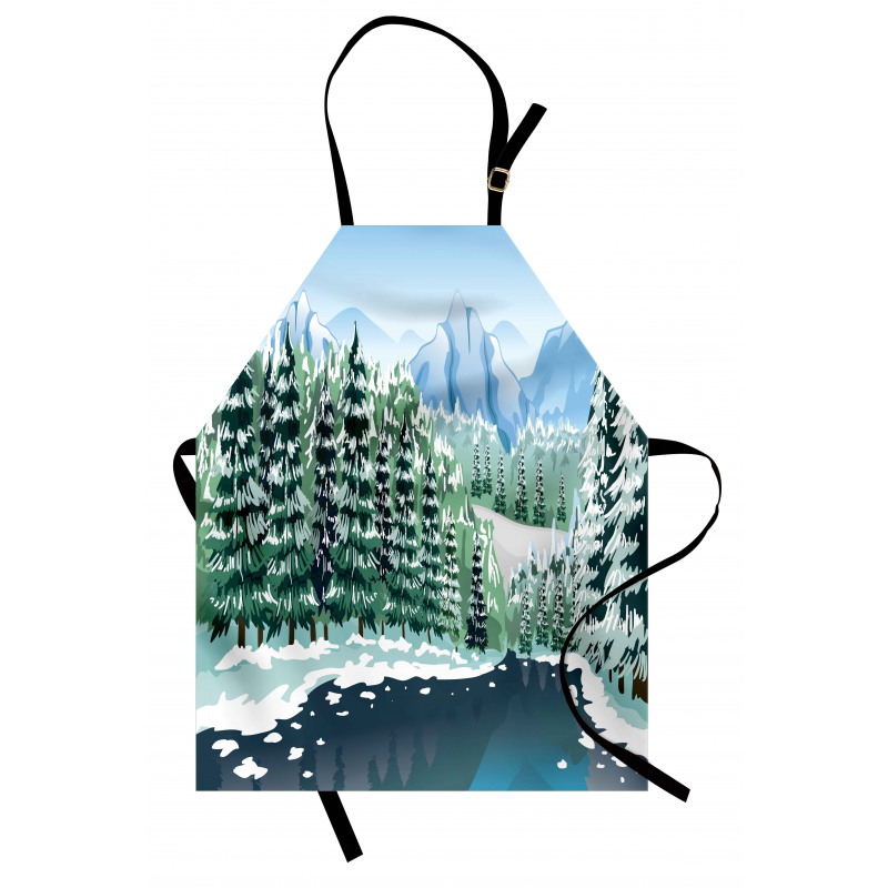 Winter Season Trees Apron