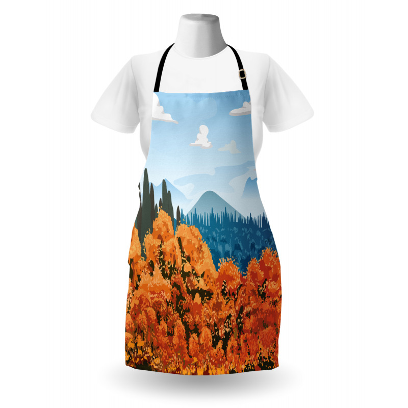 Digital Autum Season Apron