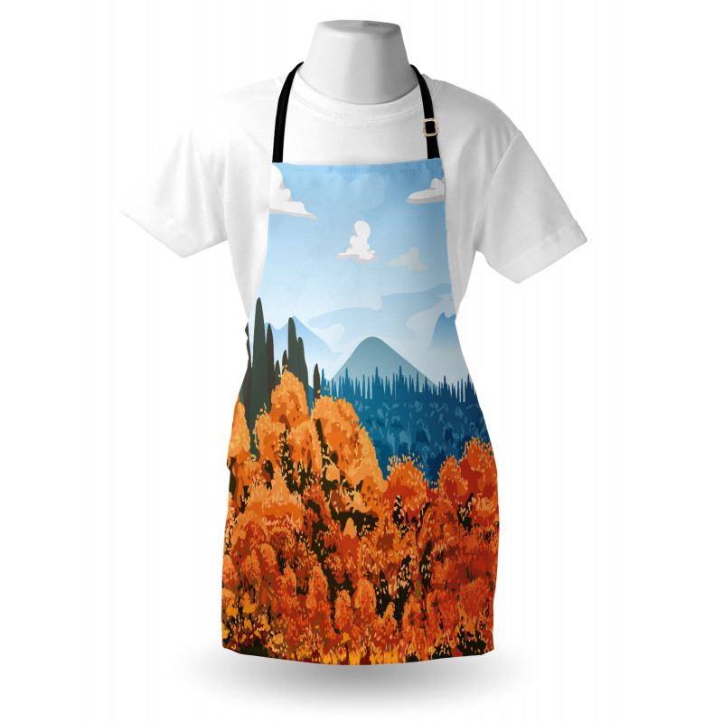 Digital Autum Season Apron