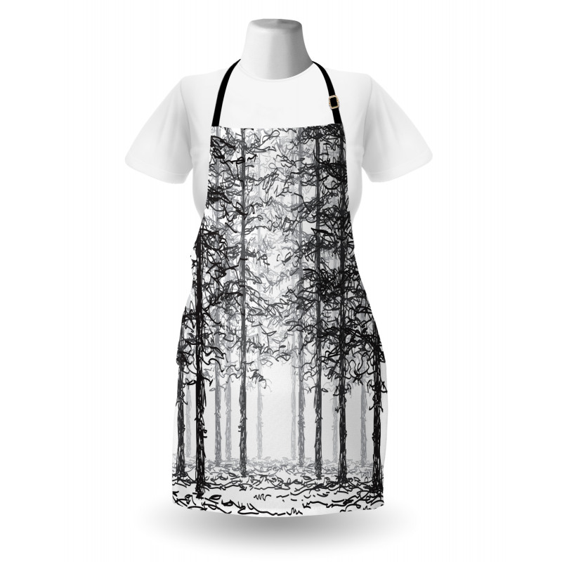 Sketch Style Line Art Apron