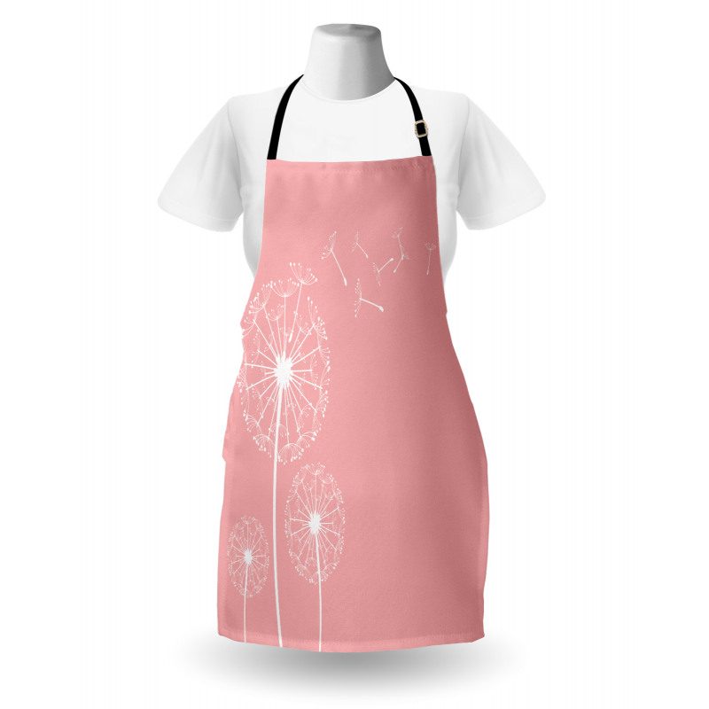 Sketch Style Flowers Apron