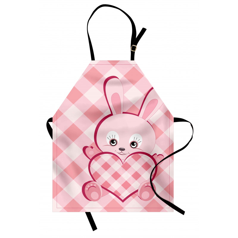 Diamond Shape Bunny Heart Apron