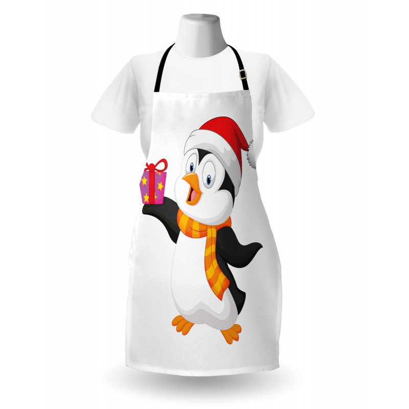 Friendly Penguin Character Apron