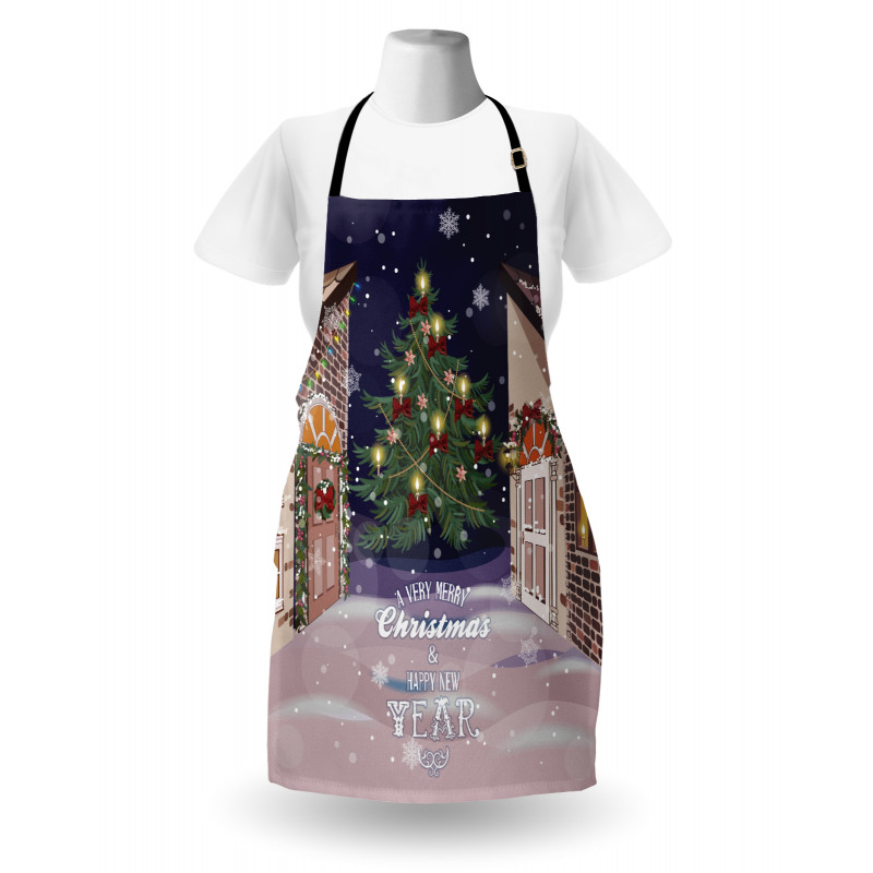 Snowy Streets Carol Apron