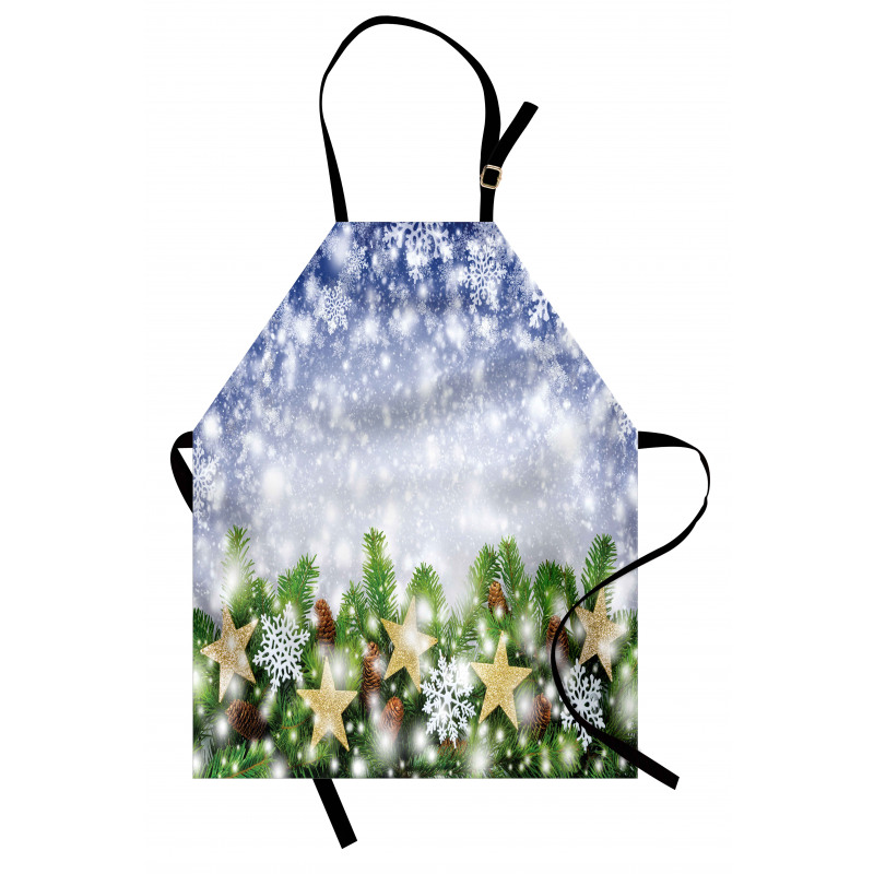 Bokeh Snowflakes Apron